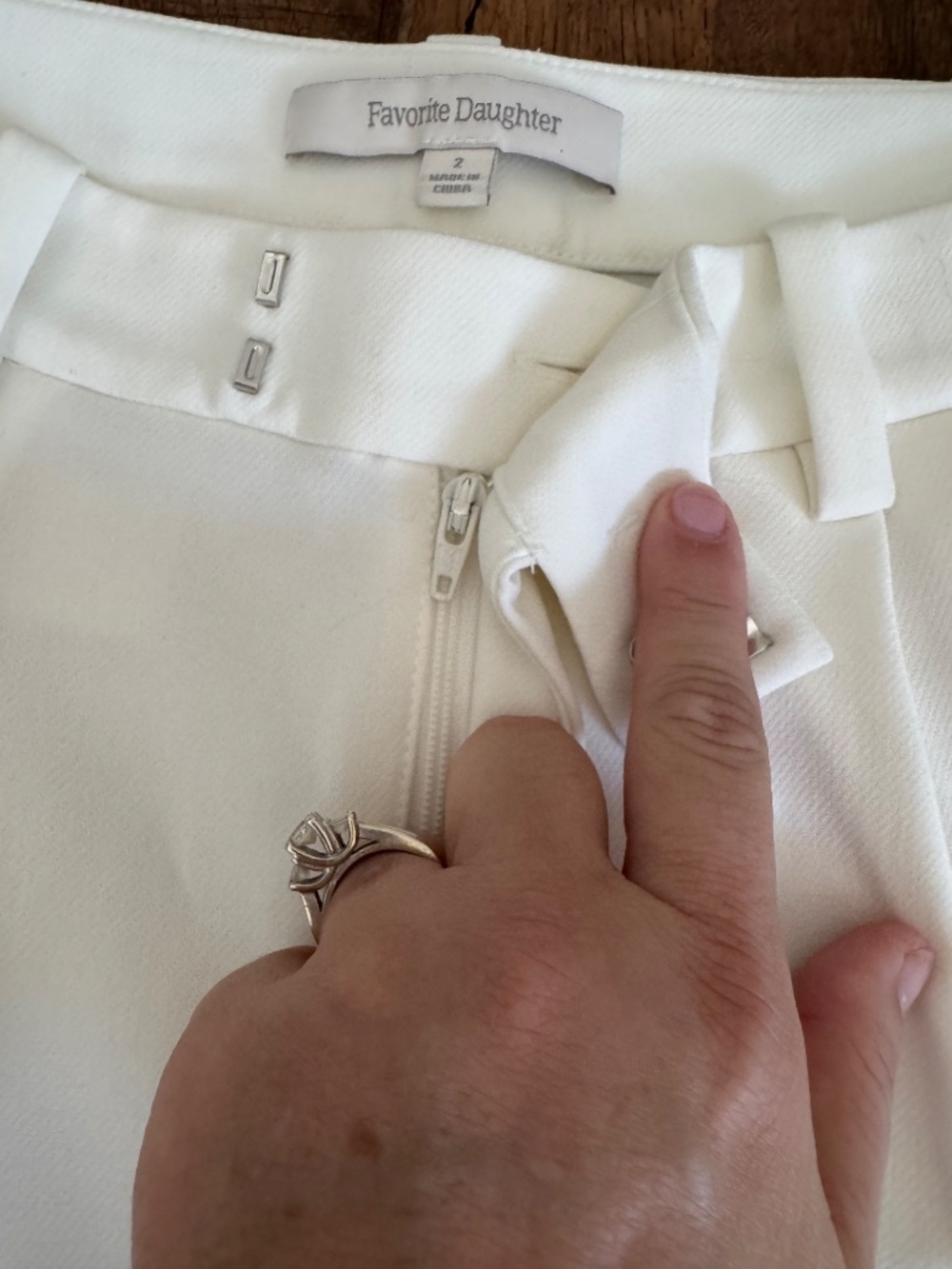 Favorite Daughter The Low Favorite Pant Ivory Women's Size 2 8 - Picture 4 of 8
